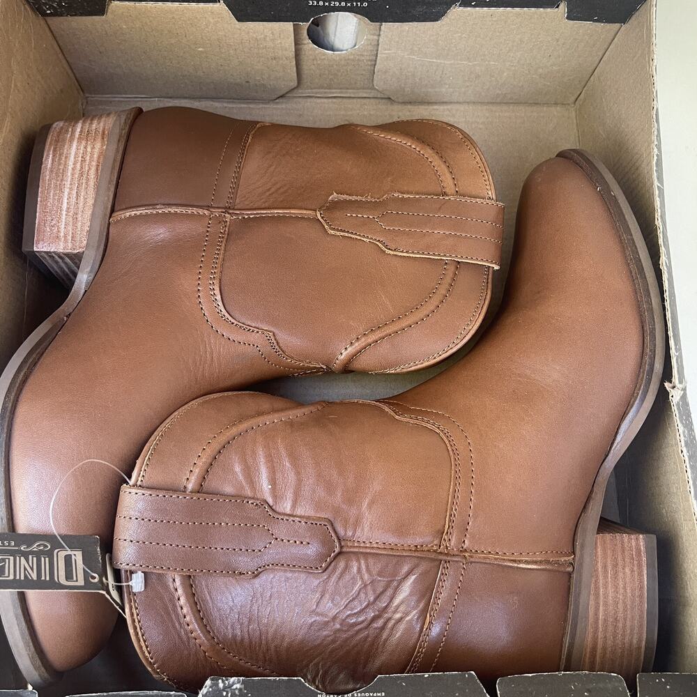 Dingo Seguaro Round Toe Cowboy Booties‎ Womens Brown Casual Boots Size 8.5 - Picture 13 of 15